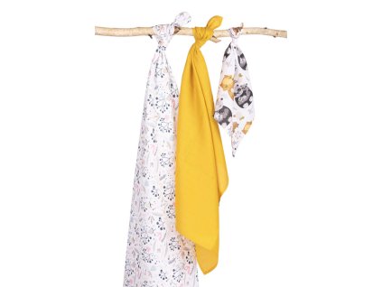 muselinove plienky 3 ks sada roznych velkosti zvieratka