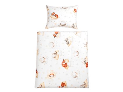 Povlečení do postýlky, 2D sada - Na obláčku (Velikost povlečení 120x90, Rozměry polštáře 40 x 60, Rozměry přikrývky 120 x 90)