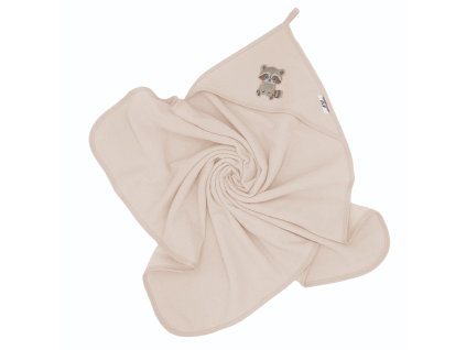 osuska s kapucnou a uskami myval 100x100 cm bezovy