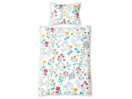 Povlečení do postýlky, 2D sada - Kouzelná louka (Velikost povlečení 120x90, Rozměry polštáře 40 x 60, Rozměry přikrývky 120 x 90)