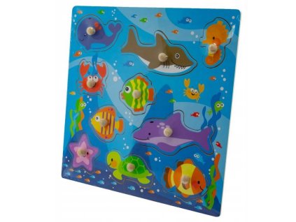 drevene zabavne puzzle vkladacie 30x30cm ocean i