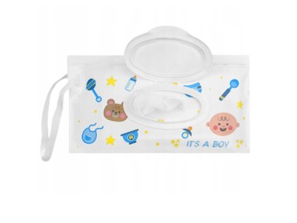 puzdro obal na vlhcene obrusky it s a boy biela