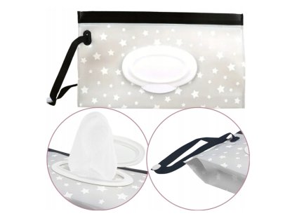 puzdro obal na vlhcene obrusky hviezdicky seda biela