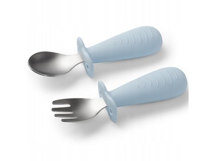 detske pribory z nerezovej ocele modre