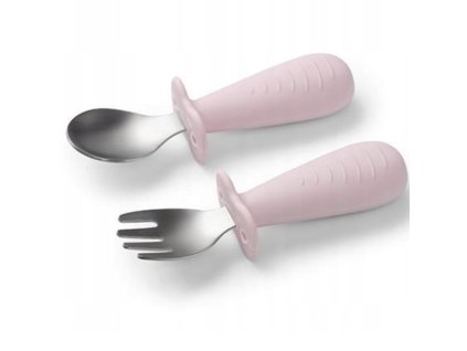 detske pribory z nerezovej ocele ruzove