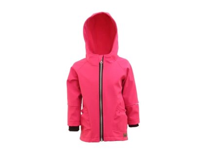 Softshellová parka dievča jednofarebná