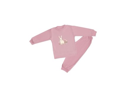 dievcenske pyzamo sweet bunny basic pudrova ruzova 2
