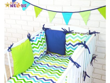 Polštářkový mantinel s povlečením Baby Nellys - č. Blo9 (Velikost povlečení 135x100)