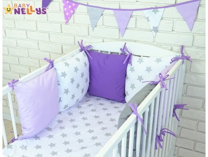 Polštářkový mantinel s povlečením Baby Nellys - č. Blo5 (Velikost povlečení 135x100)