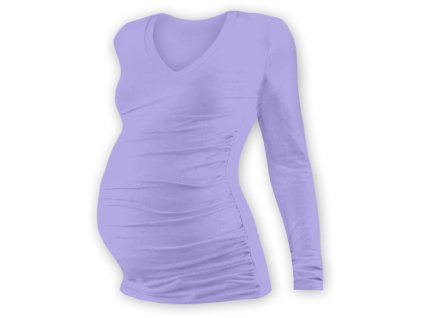 JOŽÁNEK Těh. tričko dl. rukáv s výstřihem do V - šeříkové (Velikost oblečení L/XL)