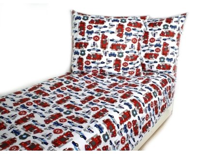 Baby Nellys 2-dílné bavlněné povlečení - Policie, bílé (Velikost povlečení 140x200/70x80cm, Rozměry polštáře 70 x 90, Rozměry přikrývky 140 x 200)