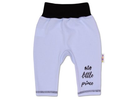 Baby Nellys Bavlněné tepláčky, Little Prince - modré (Velikost 68 (3-6m))