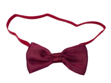 Dětský motýlek na gumičce se vzorem Mrofi, bordó (Velikost 74 (6-9m))