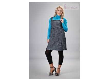 Gregx Elegantní šaty - granátový melírek (Velikost oblečení XL/XXL)