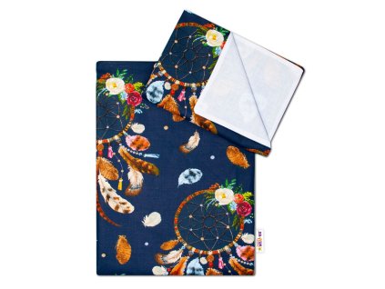 Baby Nellys 2-dílné bavlněné povlečení Lapač snů - granátová (Velikost povlečení 135x100, Rozměry polštáře 40 x 60, Rozměry přikrývky 120 x 90)