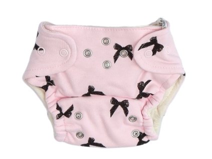 Mamatti Látková plenka EKO sada - kalhotky + 2 x plenka, vel. 3 - 8 kg, Bow (Velikost 5 - 14 kg)