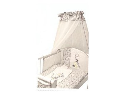 Ty i My Mantinel s povlečením Medvídek kostička - šedý (Velikost povlečení 135x100)