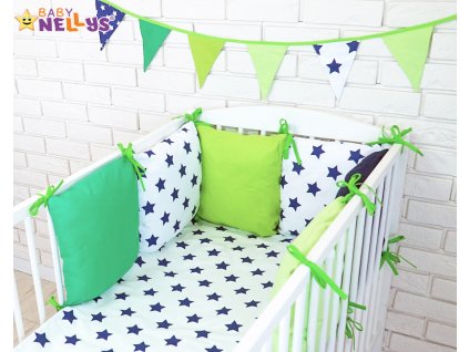 Polštářkový mantinel s povlečením Baby Nellys - č. Blo1 (Velikost povlečení 120x90)