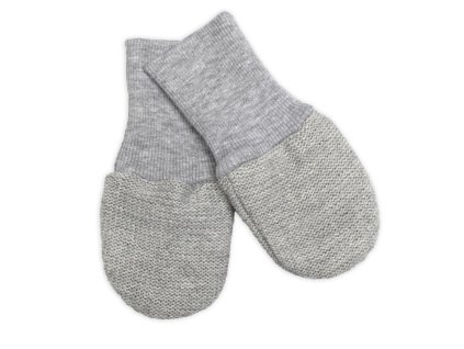 pletene dojcenske rukavicky vel 56 68 1 par sivy melirok