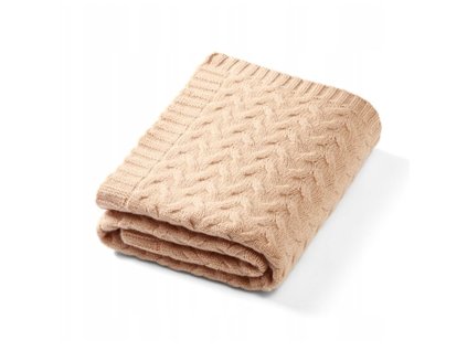 detska deka z merino vlny 75 x 100 cm tm bezova