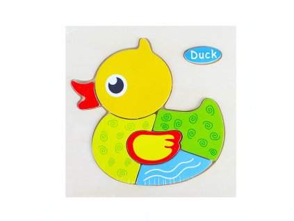 drevene puzzle zvirata 4 druhy