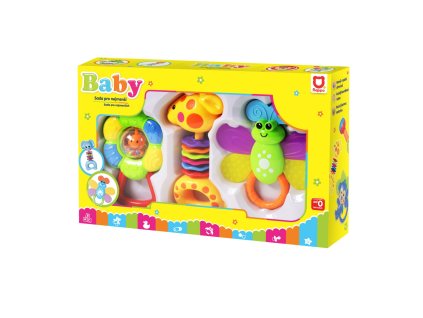 sada hrkalky vesele zvieratka 3 ks