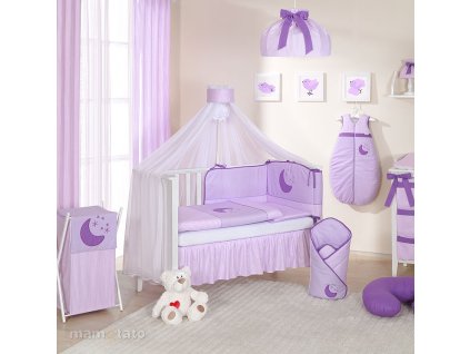 moskytiera na postielku biela fialkova serpa