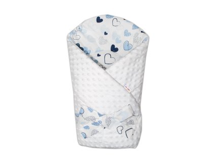 zavinovacka minky baby nellys srdiecka modre biela