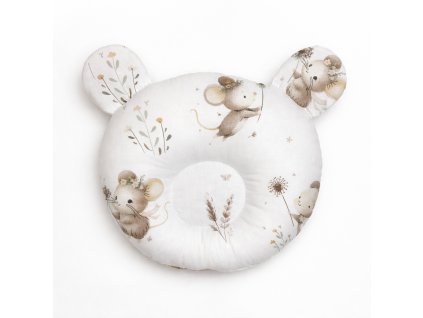 bavlneny tvarovany vankusik mala myska biela siva