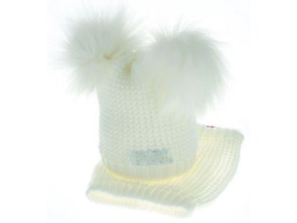 baby nellys zimna ciapocka s kominom chlupackove bambulky biela