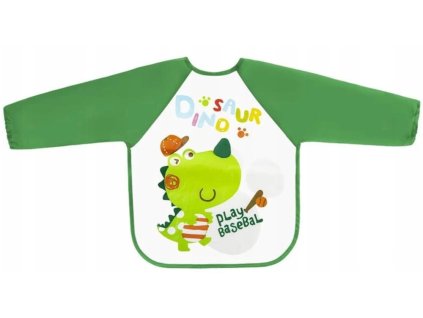 bocioland zasterka podbradnik nepremakavy s dlhym rukavom dino zelena