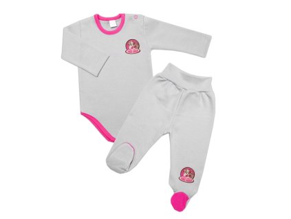 2 dielna sada g baby body dl rukav polodupacky pony farm siva vel 68