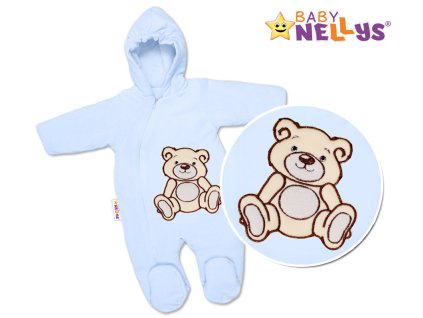 Zimní kombinézka/overálek Teddy Bear  - sv. modrá (Velikost 56 (1-2m), 62 (2-3m))