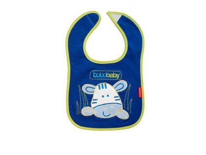 bobo baby trojvrstvovy bavlneny podbradnik zebra modry