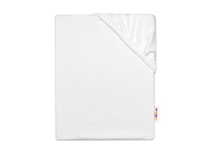 Dětské jersey prostěradlo do postýlky - bílá (Rozměry 1 120x60)
