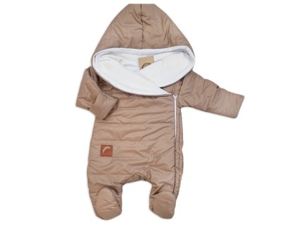 Zimní prošívaná kombinéza s bavlněnou podšívkou, Z&Z - hnědá (Velikost 62 (2-3m))
