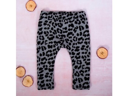K-Baby Dívčí legíny Gepardík, šedo-černá (Velikost 62 (2-3m))