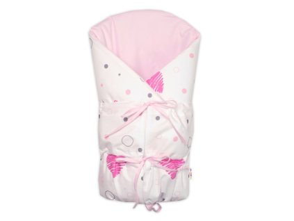 klasicka retro zavinovacka lally snurovacia s vyplnou i love girl baby nellys ruzova biela