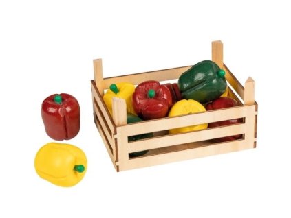 goki dreveny kosik s paprikou