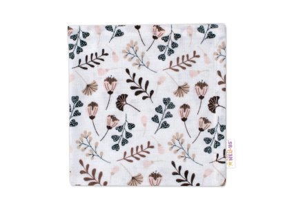 mini flanelova plienka luka baby nellys bezova biela