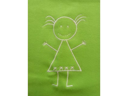 tehotensky pas s vysivkou dievca zelene jablko be maamaa