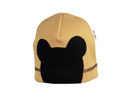 Baby Nellys Jarní, podzimní čepice Mouse, camel (Velikost 80-98 (9-36m))