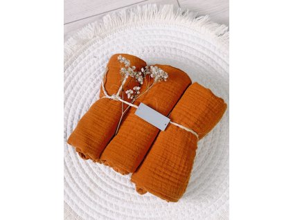 muselinove plienky 3d sada 70x70 cm baby nellys tehlova