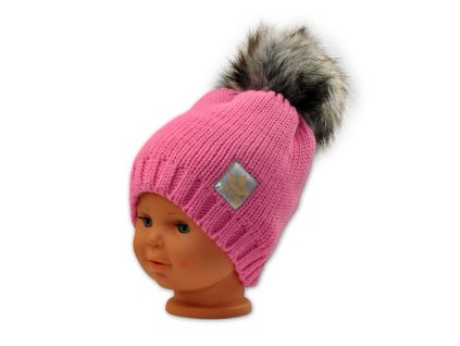 zimna ciapocka s bambulkou ruzova