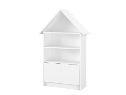 drevena kniznica skrina na hracky nellys domcek biela