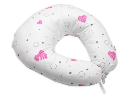 dojciace vankus podkova bavlna i love girl baby nellys ruzovy biely