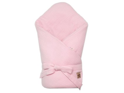 muselinova zavinovacka na zavazovanie baby nellys 75x75cm ruzova