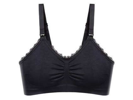 dojciacia podprsenka s cipkou babyono cierna d70 75 cm