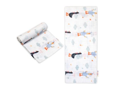 kvalitna bavlnena plienka tetra premium 70x80 cm black goose biela 1 ks