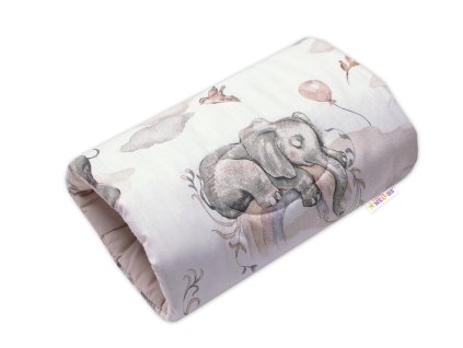 baby nellys dojciace vankus na ruku slon a duha biela bezova